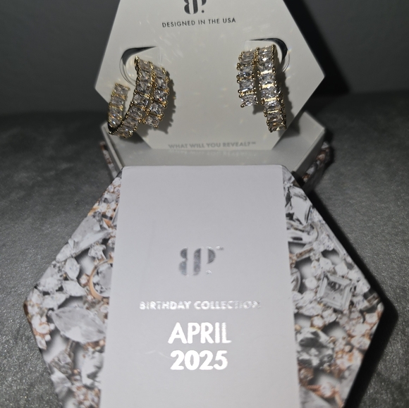 BP Gold and Silver Modern Earrings - Picture 2 of 5